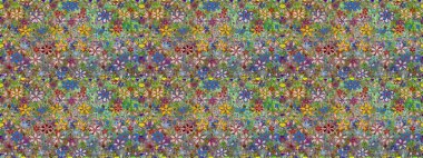 Üretim, duvar kağıdı, baskı, hediye paketi ve scrapbooking Tekstil veya kitap için çiçek sorunsuz arka plan kapsar. Raster resim. Küçük ölçekli çiçek basit şirin desen.