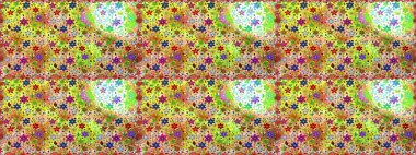 Raster resim. Çiçek açması arka plan kumaş, duvar kağıdı ve kağıt baskı almak için. Parlak buketleri moda grunge arka plan üzerinde. Küçük bir çiçek bir vintage tarzı ile şirin seamless modeli.