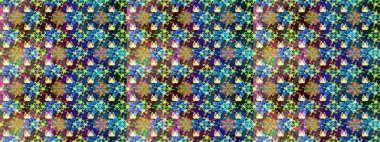 Hediye ambalaj kağıdı, tebrik kartları, posterler ve pankart tasarımı. Raster düz çiçek çizim deseni. Mavi ve yeşil renkte çiçekler.