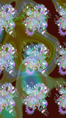 Suluboya, elle çizilmiş. Eskiz arkaplan modeli. Raster - stok. Vadinin yeşil renkli çiçekleri.