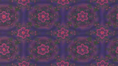 Renkli unsurlarla hareketli arka plan görüntüleri. Çiçekler. Eski model. Bayrak tarzı. Video kaydı. Şablon. Döngü. Kusursuz..