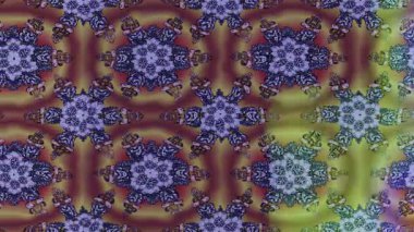 Renkli unsurlarla hareketli arka plan görüntüleri. Çiçekler. Eski model. Bayrak tarzı. Video kaydı. Şablon. Döngü. Kusursuz..