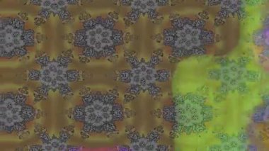 Renkli unsurlarla hareketli arka plan görüntüleri. Çiçekler. Eski model. Bayrak tarzı. Video kaydı. Şablon. Döngü. Kusursuz..