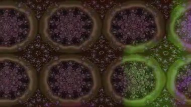 Renkli unsurlarla hareketli arka plan görüntüleri. Çiçekler. Eski model. Bayrak tarzı. Video kaydı. Şablon. Döngü. Kusursuz..