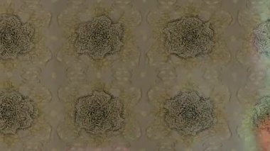 Renkli unsurlarla hareketli arka plan görüntüleri. Çiçekler. Eski model. Bayrak tarzı. Video kaydı. Şablon. Döngü. Kusursuz..