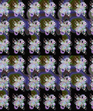 Anti-stres için soyut örnek sayfası. Siyah renklerde. Raster illüstrasyonu.