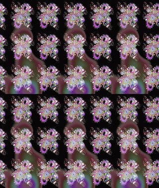 Siyah renkli çiçekler. Tropik çiçekler. Gömlek çizimi Arkaplan Deseni.