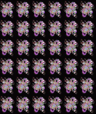 Siyah renkli çiçekler. Renkli Bahar Teması eskiz kalıbı. Çiçekli çizim şekli. Düz Çiçek Elementleri Tasarımı.