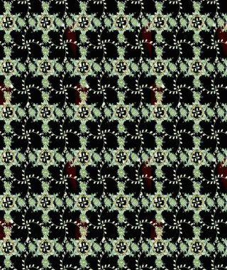 Çizgi çizimi kalıbı. Raster Moda kumaş deseni. Şirin çiçekler..