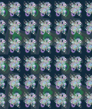 Mavi renkli çiçekler. Çiçek desenli eskiz, yaz çiçekleri. Düz Çiçek Elementleri Tasarımı. Renkli Bahar Teması çizim şablonu.