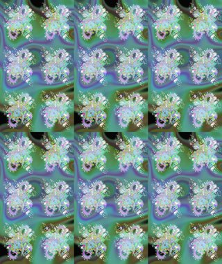 Güzel karalamalı çiçek desenli çizim. Küçük çiçekteki sevimli çiçek deseni. Güzel kumaş deseni. Raster illüstrasyonu.