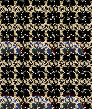 Sınır Kızılderili çiçekli paisley patten. Raster Henna tarzı. Taslak süsleme izi. Etnik Mandala havlusu. Tebrik kartı arkaplanı, boyama kitabı, arkaplan, tekstil için kullanılabilir.