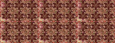 Kusursuz çiçek deseni. Kusursuz raster arka plan. Duvar kâğıdı barok, İspanyol kumaşı. Kahverengi renklerde grafiksel, modern, pürüzsüz desen.
