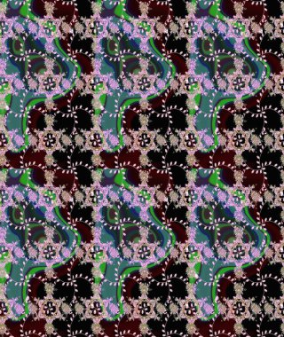 Düz Çiçek Elementleri Tasarımı. Renkli Bahar Teması eskiz kalıbı. Parlak arkaplan eskiz desenli çiçekli fantezi tasarımı.