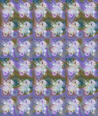 Çiçekli çiçek deseni, suluboya. Düz Çiçek Elementleri Tasarım Raster illüstrasyonu. Tarafsız renkler üzerine çiçekler. Renkli Bahar Teması çizim kalıbı.