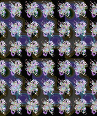 Renkli Bahar Teması eskiz kalıbı. Düz Çiçek Elementleri Tasarımı. Taslak desenli, modaya uygun kumaş deseni. Raster illüstrasyonu. Şirin çiçek elementleri..