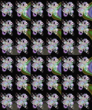 Organik elementler. Raster deseni. Botanik çizim kalıbı. Suluboya etkisi.