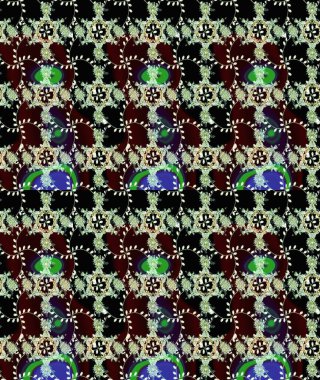 Moda baskıları için zarif bir şablon. Modern çiçek arkaplanı. Parlak renkli çiçekli ve siyah yapraklı harika bir çiçek deseni. Halk stili.