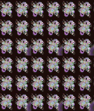 Yumuşak, bahar çiçekli arka plan. Çiçekli karalama şeklinde Raster çiçek deseni. Gri renkli çiçekler.