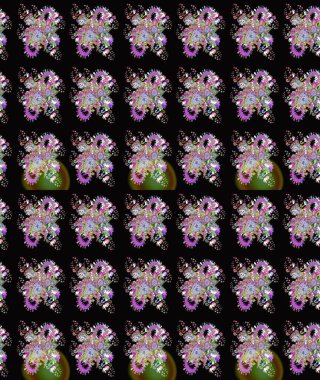 Küçük çiçekte güzel bir çiçek deseni var. Raster deseni. Çiçekli çiçek deseni, suluboya..