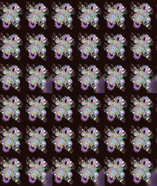 Yumuşak, bahar çiçekli arka plan. Çiçekli karalama şeklinde Raster çiçek deseni. Gri renkli çiçekler.