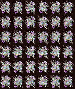 Gri renkli çiçekler. Gömlek baskısı için çiçek boyası. Çiçek eskiz kalıbı geçmişi.