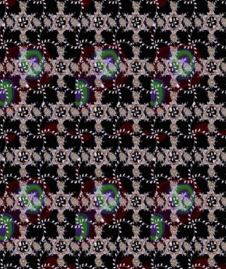 Hediye ambalaj kağıdı, tebrik kartları, posterler ve pankart tasarımı. Raster düz çiçek çizim deseni. Siyah renkte çiçekler.