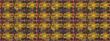 Kusursuz. Raster illüstrasyonu. Kahverengi renkli çiçekler. Şirin çiçek elementleri..