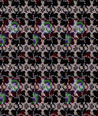 Hediye ambalaj kağıdı, tebrik kartları, posterler ve pankart tasarımı. Raster düz çiçek çizim deseni. Siyah renkte çiçekler.