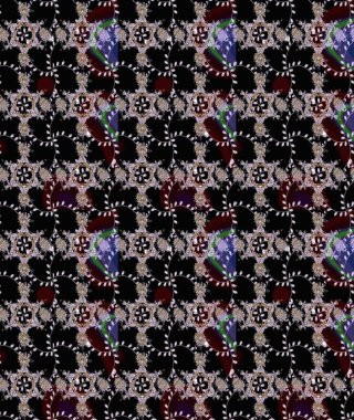 Çiçek izi. Suluboya çizim kalıbı. Suluboya tarzında siyah renkte çiçekler.