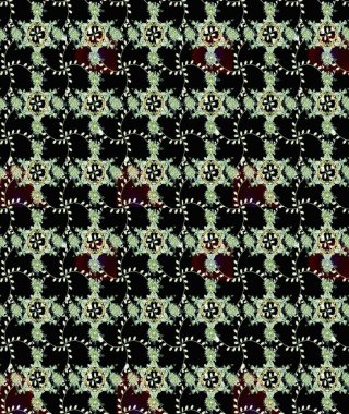 Raster illüstrasyonundaki çiçek desenli çizim. Süslü kumaş deseni. Düz Çiçek Elementleri Tasarımı. Renkli Bahar Teması çizim şablonu.