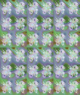 Eskiz arkaplan modeli. Suluboya, elle çizilmiş. Raster illüstrasyonu. Tarafsız renklerde yaprakları olan yabani çiçekler.