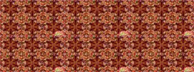 Doku arka planında altın duvar kâğıdı. Damask kusursuz yinelenen arkaplan. Kırmızı renklerde altın element. Barok tarzında altın çiçekli süs..