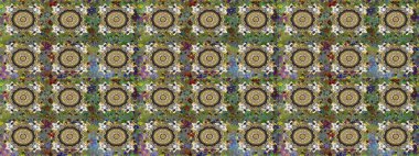 Damask pürüzsüz yineleme kalıbı. Barok tarzında altın çiçekli süs. Antika altın tekrarlanabilir duvar kağıdı. Gri renklerdeki altın element.