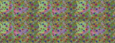 Çiçek tasarımı için inanılmaz bir kolaj cenneti tarzı. Parlak çiçekli kolaj çiçekleri yeşildir. Çiçekli zambaklar dikişsiz arkaplan.