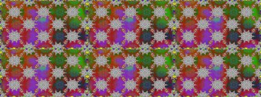 Gri renkli parlak çiçekli halı ile kusursuz desen..