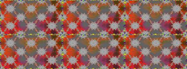 Çiçek ve yapraklı çiçek deseni. Küçük çiçekli şirin bir desen. Raster illüstrasyonu.