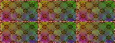 Parlak çiçekli kolaj çiçekleri yeşildir. Çiçek tasarımı için inanılmaz bir kolaj cenneti tarzı. Çiçekli zambaklar dikişsiz arkaplan.