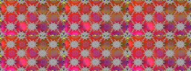 Retro tekstil tasarım koleksiyonu. 1950-1960 motifleri. Çiçekli ipek eşarp. Gri üzerine gri. El çizimi çiçek elementleriyle soyut, dikişsiz raster deseni..