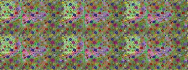 Çiçek tasarımı için inanılmaz bir kolaj cenneti tarzı. Parlak çiçekli kolaj çiçekleri yeşildir. Çiçekli zambaklar dikişsiz arkaplan.