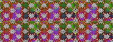 Gri renkli parlak çiçekli halı ile kusursuz desen..