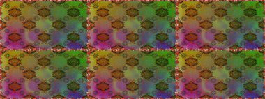 Parlak çiçekli kolaj çiçekleri yeşildir. Çiçek tasarımı için inanılmaz bir kolaj cenneti tarzı. Çiçekli zambaklar dikişsiz arkaplan.