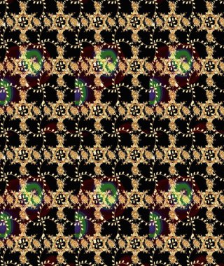 Raster. Renkli Bahar Teması eskiz kalıbı. Düz Çiçek Elementleri Tasarımı.