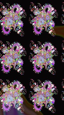 Üst manzara, yumuşak stil. Çiçek kompozisyonu, el boyası, hassas şablon. Sevgililer günü ve tebrik kartı konsepti için şık bir davetiye. Siyah renkte manzaralı çiçek deseni.