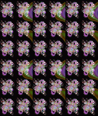 Düz Çiçek Elementleri Tasarımı. Raster illüstrasyonu. Güzel kumaş deseni. Karalama çiçeği. Renkli Bahar Teması eskiz kalıbı. Zentangle soyut çiçekleri.