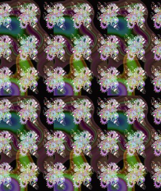 Şekil verilmiş çiçeklerle eskiz deseni. Çiçek deseni duvar kağıdı, desen dolguları ve web sayfası arka planı için kullanılabilir. Süslü zentangle çizim dokusu, soyut çiçeklerle süslenmiş..