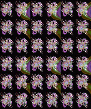 Düz Çiçek Elementleri Tasarımı. Raster illüstrasyonu. Güzel kumaş deseni. Karalama çiçeği. Renkli Bahar Teması eskiz kalıbı. Zentangle soyut çiçekleri.