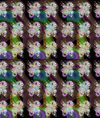 Şekil verilmiş çiçeklerle eskiz deseni. Çiçek deseni duvar kağıdı, desen dolguları ve web sayfası arka planı için kullanılabilir. Süslü zentangle çizim dokusu, soyut çiçeklerle süslenmiş..