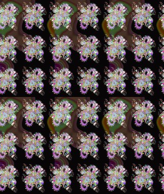 Karalama çiçekleri çizim kalıbı. Sanat, çiçeklere ilham verir ve arka plan bırakır. Siyah el çizimi desen. Raster deseni.