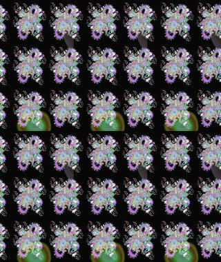 Güzel kumaş deseni. Raster illüstrasyonu. Bahar çiçekli güzel bir çiçek deseni..